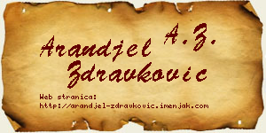 Aranđel Zdravković vizit kartica